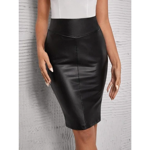 princess polly baby blue dress Designer Black Leather Pencil Dress main image 0